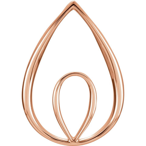 14k Rose Gold Freeform Pendant