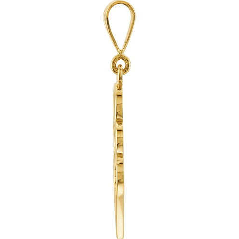 14k Yellow Gold Decorative Pendant