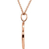14k Rose Gold Crescent Moon 16" Necklace
