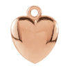 10.85X8.9mm Puffed Heart Charm in 14K Rose Gold