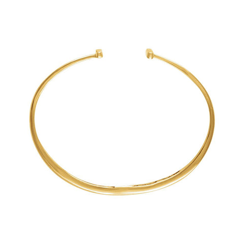 14k Yellow Gold Hinged Cuff Bar Bracelet 7"