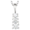 14K White Gold 1/6 CTW Diamond 3-Stone 18-Inch Necklace