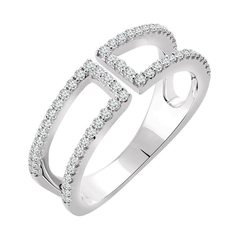 14k White Gold 1/3 CTW Diamond Ring, Size 7