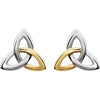 14k White Gold Celtic Earrings