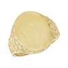 19.00X15.00 mm Men's Signet Ring with Brush Finished Top in 14k Yellow Gold ( Size 10 )