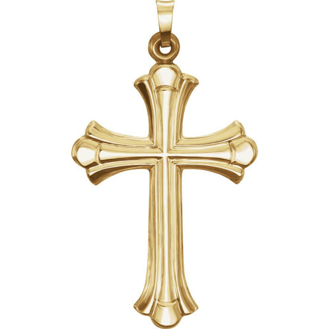 14k Yellow Gold 40.7x22.7mm Cross Pendant
