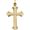 14k Yellow Gold 40.7x22.7mm Cross Pendant