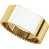 18k Yellow Gold 8mm Flat Band, Size 6