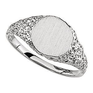 Signet Ring in Sterling Silver ( Size 6 )