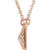 14k Rose Gold .05 CTW Diamond 16.5" Necklace