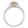 Sterling Silver Citrine & .01 CTW Diamond Ring, Size 7