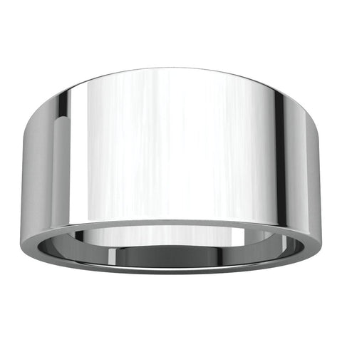 Sterling Silver 10mm Flat Tapered Band, Size 6