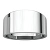 Sterling Silver 10mm Flat Tapered Band, Size 6