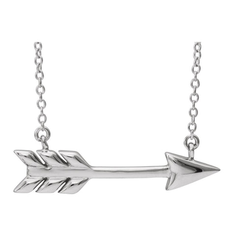 Sterling Silver Arrow 16"-18" Necklace