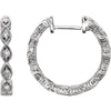 14k White Gold 1/8 ctw. Diamond Hoop Earrings
