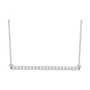 14k White Gold 1/2 ctw. Diamond Bar 16-18-inch Necklace