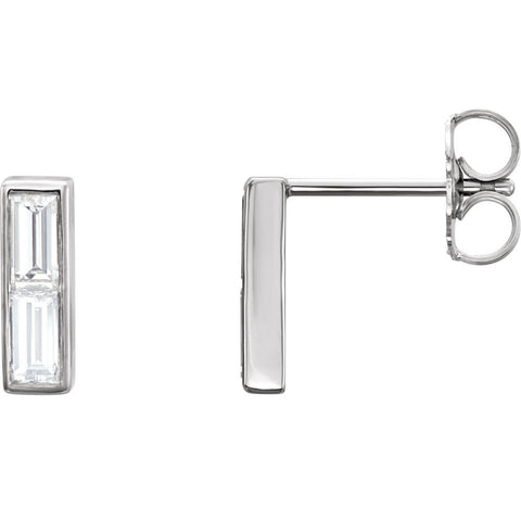 14k White Gold 1/2 CTW Diamond Earrings