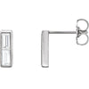 14k White Gold 1/2 ctw. Diamond Earrings