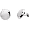 14K White Gold Men's Cuff Link