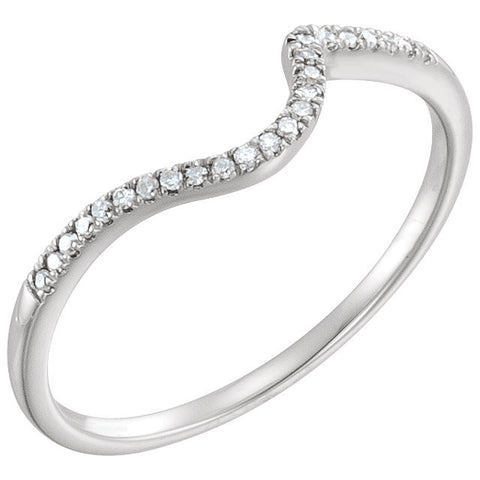 14k White Gold .07 CTW Diamond Band, Size 7