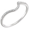 14k White Gold 0.07 ctw. Diamond Band, Size 7