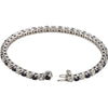 14k White Gold Blue Sapphire & 2 1/3 CTW Diamond Bracelet