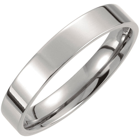 Titanium 4mm Flat Polished Band Size 5
