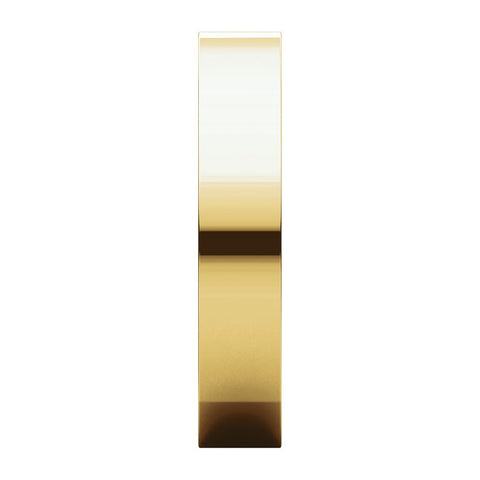 14k Yellow Gold 4mm Square Comfort Fit Band, Size 6