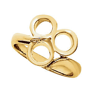 14k Yellow Gold Freeform Ring, Size 6