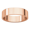 14k Rose Gold 5mm Flat Band, Size 7.5