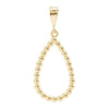 Teardrop Shaped Pendant in 14K Yellow Gold