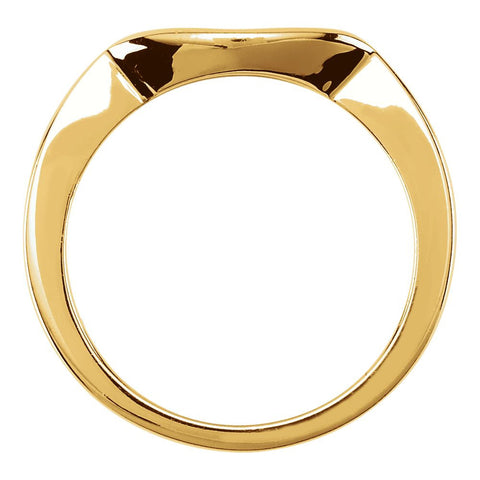 14k Yellow Gold 10.5mm Band, Size 6