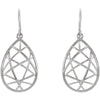14k White Gold Nest Design Earrings