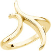 Metal Fashion Ring in 14K Yellow Gold (Size 6)