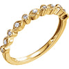 14k Yellow Gold 1/8 ctw. Diamond Stackable Anniversary Band, Size 7