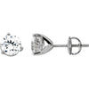 Pair of 06.50 mm Cubic Zirconia Earring in 14K White Gold