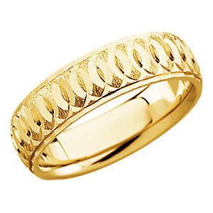 14k Yellow Gold 6mm Comfort-Fit Band Size 12