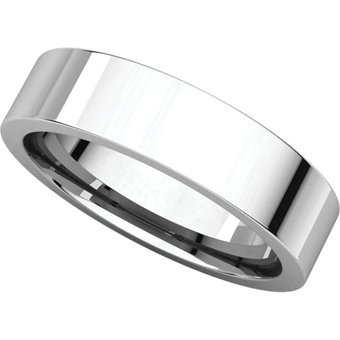 Sterling Silver 5mm Flat Band, Size 7