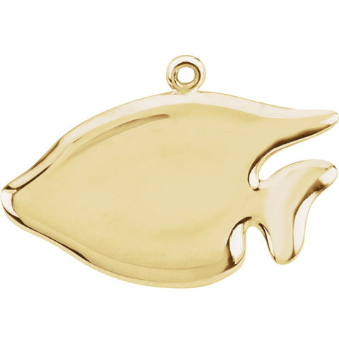 14k Yellow Gold 25mm Sunfish Dangle