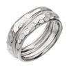 14K White Gold Wrapped Hammered Ring (Size 6)