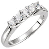Elegant and Stylish 3/4 ct. tw., SI2-3, G-H 5 Stone Anniversary Band in 14K White Gold ( Size 6 ), 100% Satisfaction Guaranteed.