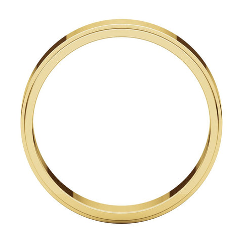 14k Yellow Gold 5mm Flat Edge Band, Size 9.5