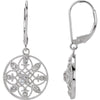 Pair of 1/4 CTTW Diamond Lever Back Earrings in 14k White Gold