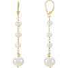 14k Yellow Gold Freshwater Cultured Earrings