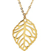 Leaf Design Necklace in 14k Yellow Gold ( 18.00-Inch )
