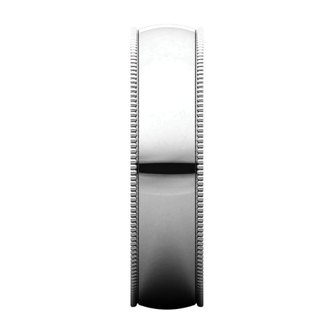 14k White Gold 5mm Light Milgrain Band, Size 7