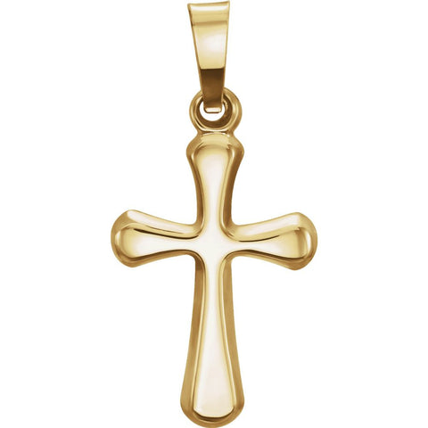 14k Yellow Gold 23x11mm Cross Pendant