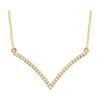 14k Yellow Gold 1/6 ctw. Diamond "V" 18-inch Necklace