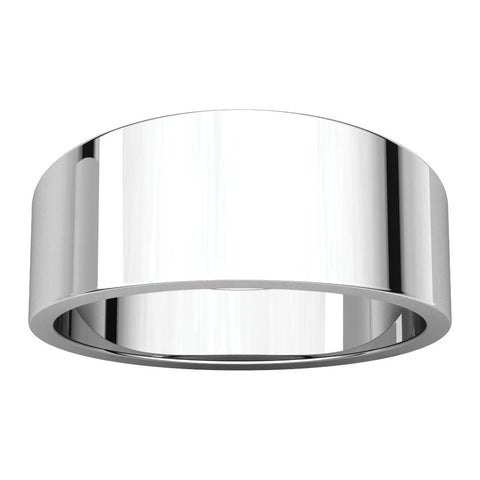 Sterling Silver 8mm Flat Tapered Band, Size 6