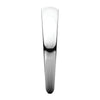 14k White Gold 4mm Half Round Tapered Band, Size 6
